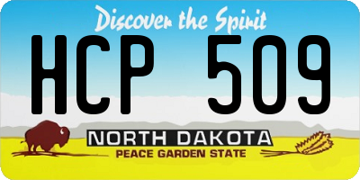 ND license plate HCP509