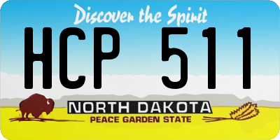 ND license plate HCP511