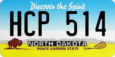 ND license plate HCP514