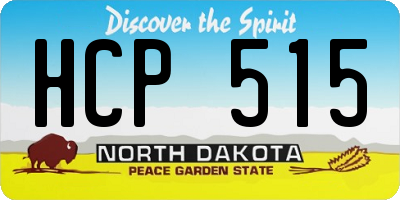 ND license plate HCP515