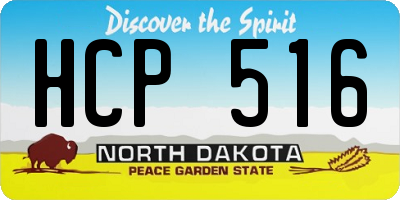 ND license plate HCP516