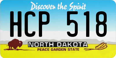 ND license plate HCP518