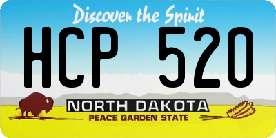 ND license plate HCP520