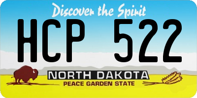 ND license plate HCP522