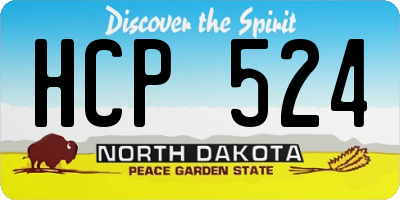 ND license plate HCP524