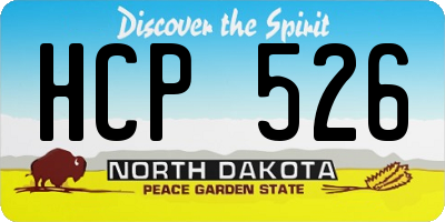 ND license plate HCP526