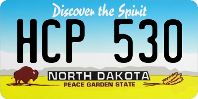 ND license plate HCP530