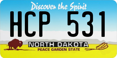 ND license plate HCP531