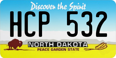 ND license plate HCP532