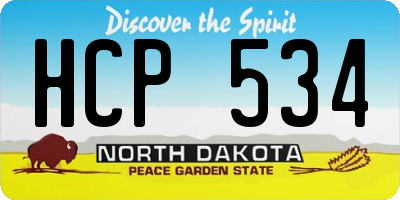 ND license plate HCP534