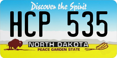 ND license plate HCP535