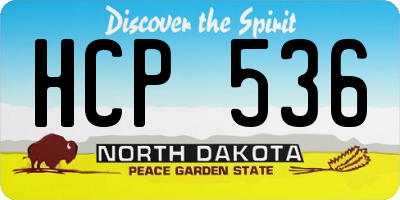 ND license plate HCP536