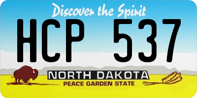 ND license plate HCP537