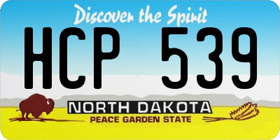 ND license plate HCP539