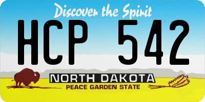 ND license plate HCP542