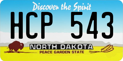 ND license plate HCP543