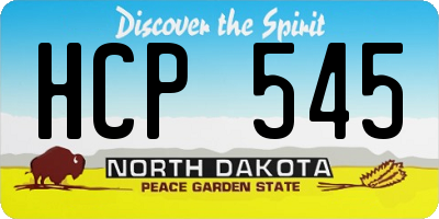 ND license plate HCP545