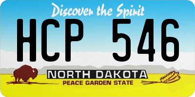 ND license plate HCP546