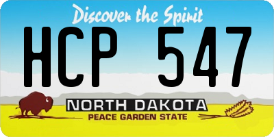 ND license plate HCP547