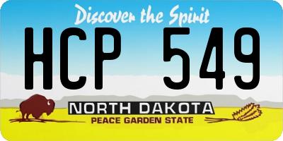 ND license plate HCP549