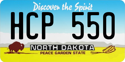 ND license plate HCP550