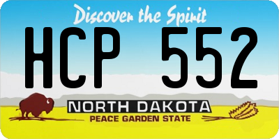 ND license plate HCP552