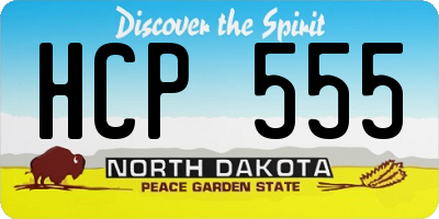 ND license plate HCP555