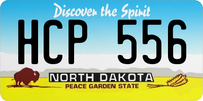 ND license plate HCP556