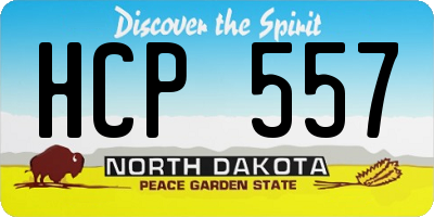 ND license plate HCP557