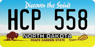 ND license plate HCP558