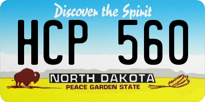 ND license plate HCP560