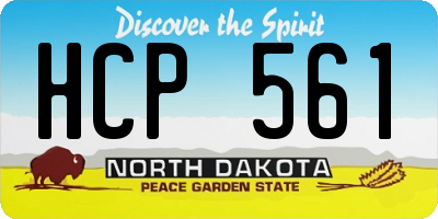 ND license plate HCP561