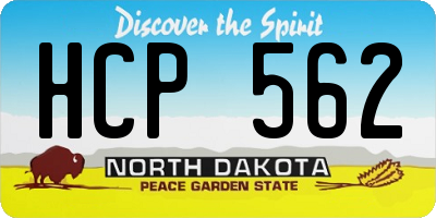 ND license plate HCP562