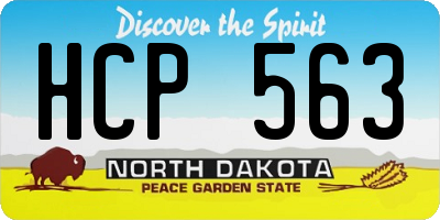 ND license plate HCP563