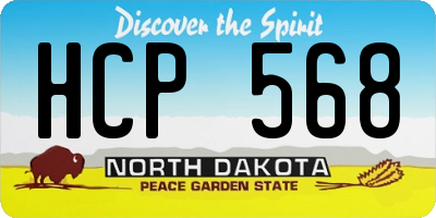 ND license plate HCP568