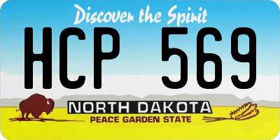 ND license plate HCP569