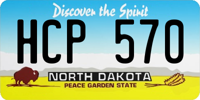 ND license plate HCP570