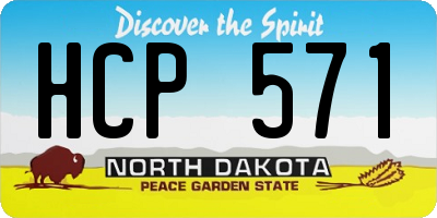 ND license plate HCP571