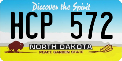 ND license plate HCP572