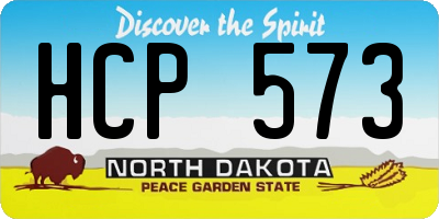 ND license plate HCP573