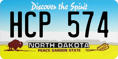 ND license plate HCP574