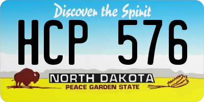 ND license plate HCP576