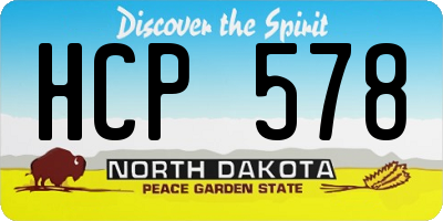 ND license plate HCP578