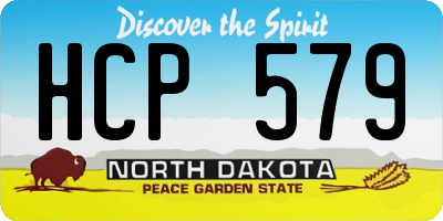 ND license plate HCP579