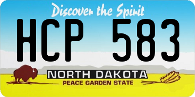 ND license plate HCP583