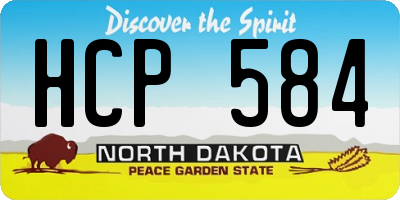 ND license plate HCP584