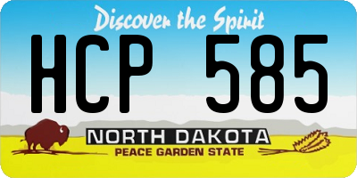 ND license plate HCP585