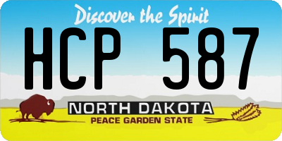 ND license plate HCP587