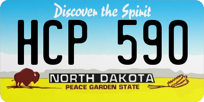 ND license plate HCP590