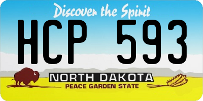 ND license plate HCP593